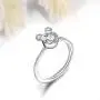 Womens Mickey Shape Rings Sterling Silver Plated Cubic Zirconia Mouse Ring For Women Girl Party Jewelry (7)