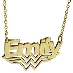 Wonder Woman necklace, Name Necklace, WonderWoman Charm, Wonder Woman jewelry, Super Hero, Diana Prince Charm, Wonder Woman Symbol, Gift for Mom, amazing mom gift, best gift idea