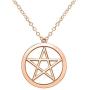 MANZHEN Gold Silver Supernatural Star Pentagram Pentacle Pendant Necklace Wicca Pagan Jewelry