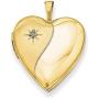 Pori Jewelers 14K Solid Yellow Gold Heart Locket Pendants- For Photos, Messages, sentimentals