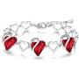 Leafael Infinity Love Heart Link Bracelet with Birthstone Crystal, Womens Gifts, Silver-Tone, 7'' with 2'' Extender