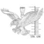 Animal Kingdom 925 Sterling Silver Flying Eagle Pendant