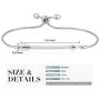 Blue Evil Eyes Link Bracelet in S925 Sterling Silver Dainty Cubic Zirconia Adjustable Link Lobster Claw Clasp Chain Jewelry Gift for Women Girls
