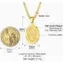 PROSTEEL Stainless Steel Saint Christopher Necklace for Men Women, 22''-24'' Adjustable, Black/18K Gold Plated, Patron Saint of Travellers, Come Gift Box PROSTEEL Stainless Steel Saint Christopher Necklace for Men Women, 22''-24'' Adjustable, Black/18K Gold Plated, Patron Saint of Travellers, Come Gift Box