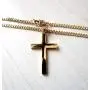 18K Gold Chain Style 3MM Necklace Cross Pendant strong Solid Clasp for Women, Men, Girls, grandma, Teens Thin for Charms Miami Cuban Link Diamond Cut Religious 18K Gold Chain Style 3MM Necklace Cross Pendant strong Solid Clasp for Women, Men, Girls, grandma, Teens Thin for Charms Miami Cuban Link Diamond Cut Religious