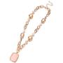 Jones New York Gold Blush Pink Gemstone Beaded Chain Necklace