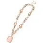 Jones New York Gold Blush Pink Gemstone Beaded Chain Necklace