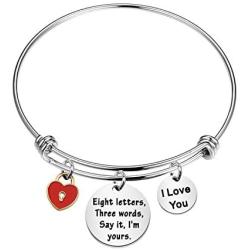 WSNANG Gossip Girl Gift Eight Letters Three Words Say It Im Yours Keychain Blair Chuck Bass Couple Jewelry Boyfriend Girlfriend