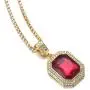 Halukakah Gold Chain for Men Iced Out,18k Real Gold Plated Ruby Pendant Necklace,Full Cz Lab Diamonds Prong Set,with Rope Chain 24''/Tennis Chain 20'',Free Giftbox Halukakah Gold Chain for Men Iced Out,18k Real Gold Plated Ruby Pendant Necklace,Full Cz Lab Diamonds Prong Set,with Rope Chain 24''/Tennis Chain 20'',Free Giftbox