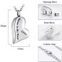 HooAMI Dad Forever in My Heart Cremation Jewelry Keepsake Memorial Urn Necklace