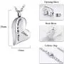 HooAMI Dad Forever in My Heart Cremation Jewelry Keepsake Memorial Urn Necklace