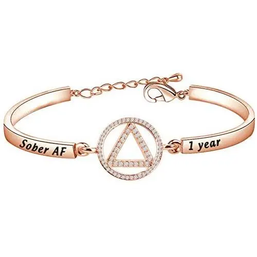 KUIYAI Sober AF Bracelet 1 Year 2 Years 5 Years Sobriety AA Yearly Bracelet Alcoholics Anonymous Gift AA Recovery Jewelry KUIYAI Sober AF Bracelet 1 Year 2 Years 5 Years Sobriety AA Yearly Bracelet Alcoholics Anonymous Gift AA Recovery Jewelry