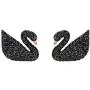 SWAROVSKI Womens Iconic Swan Jewelry Collection, Rose Gold Tone Finish, Black Crystals SWAROVSKI Womens Iconic Swan Jewelry Collection, Rose Gold Tone Finish, Black Crystals