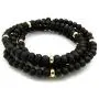 Fashion 21 Jet Black, Brown Tone 6mm 30'' Wooden Bead Metal Connect Ball Bead Necklace Fashion 21 Jet Black, Brown Tone 6mm 30'' Wooden Bead Metal Connect Ball Bead Necklace