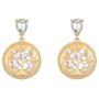 Sinkcangwu Women Earrings Statement Rhinestone Earrings Round Tree Pendant Trend Fashion Jewelry Drop Hanging Dangle Earring Charm Colorful