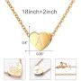 Lanqueen Initial Heart Pendant Monogram Necklace Inspirational Necklaces with GOD All Things are Possible,Matthew 19:26'' Christian Gifts for Women Girls