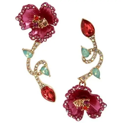 Betsey Johnson Floral Mismatch Earrings Betsey Johnson Floral Mismatch Earrings