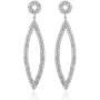 RIAH FASHION Sparkly Rhinestone Chandelier Statement Drop Earrings - Bridal Wedding Crystal Cubic Zirconia Geometric Dangles Rectangle, Teardrop, Pointed Oval Marquise, Rhombus