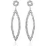 RIAH FASHION Sparkly Rhinestone Chandelier Statement Drop Earrings - Bridal Wedding Crystal Cubic Zirconia Geometric Dangles Rectangle, Teardrop, Pointed Oval Marquise, Rhombus