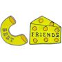 Charmart Best Friends Lapel Pin 2 Piece Set Macaroni and Cheese Enamel Brooch Pins Accessories Badges Gifts