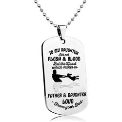 Basic House Dad/Mom To Son/Daughter Boys/Girls Jewelry Dog Tag Necklace Personalized Custom Military Dogtags Pendant