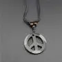 Handmade Adjustable Love Peace Sign Hippie Pendant Necklace Vintage Rope Chain Resin Weave Jewelry Handmade Adjustable Love Peace Sign Hippie Pendant Necklace Vintage Rope Chain Resin Weave Jewelry