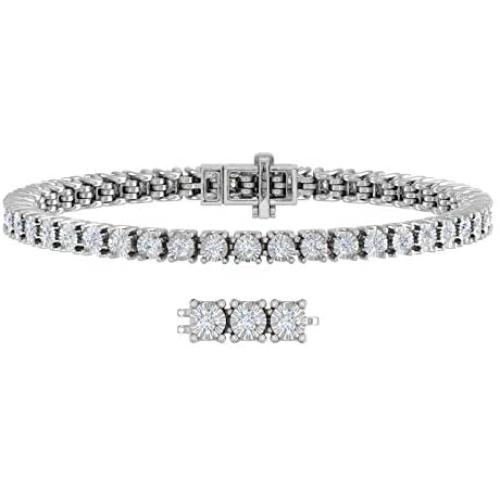 3 Carat Diamond Tennis Tennis Bracelet in 14K White Gold (7 Inch)