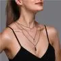 MJartoria Gothic Necklaces Chakra Sun and Moon Charm Pendant Multlayered Alloy Chain Choker Necklace Set Gothic Jewelry