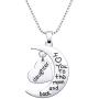 HOFOYA Jewelry Gifts for Daughter Form Mom and Dad,Birthday Day Gift for Daughter,Present for Women or Girl,I Love You Moon Necklace.