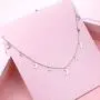 S925 Sterling Silver Celestial Jewelry Crescent Moon and Lucky Star Choker Necklace Disc Chain Statement Short Chain Necklace for Women Girls S925 Sterling Silver Celestial Jewelry Crescent Moon and Lucky Star Choker Necklace Disc Chain Statement Short Chain Necklace for Women Girls