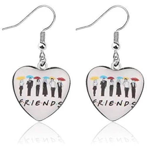 AKTAP Friends TV Show Inspired Featuring Mohamed Drissi Drop Earrings Movie TV Series Jewelry Gift
