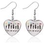 AKTAP Friends TV Show Inspired Featuring Mohamed Drissi Drop Earrings Movie TV Series Jewelry Gift