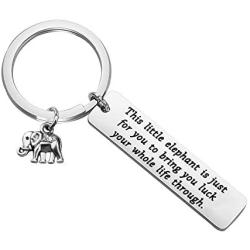 CYTING Lucky Elephant Keychain Elephant Jewelry Gift for Elephant Lovers This Little Elephant is Just for You to Bring You Luck Your Whole Life Through