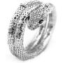 Eiffy Punk Rhinestone Curved Stretch Snake Animal Cuff Bangle Bracelet for Women Ladies Wristband Jewelry