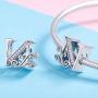 BETTY&SARAH 925 Sterling Silver Letter Charms for Pandora Bracelets Alphabet Initial Beads Jewelry Gift for Women