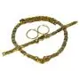 SPARKLE XOXO Gold Tone I Love You Hugs and Kisses Stainless Steel Stampato Necklace Bracelet Earrings Set Gold Tone 18 Inches Length Round Hoops