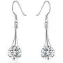 SBLING Platinum-Plated Silver Cubic Zirconia Tear Drop Earrings (6.5 cttw) SBLING Platinum-Plated Silver Cubic Zirconia Tear Drop Earrings (6.5 cttw)