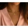 Glimmerst Initial Heart Necklace,18K Gold Plated Stainless Steel Tiny Heart Letter Necklace Personalized Monogram Name Necklace for Women Girls
