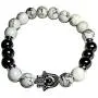 Hamsa Hand Bracelet, Talisman Fatima Hand, Natural Howlite Beads, Bracelet Beads Jewelry, Evil eye Hamsa Hand Hamsa Hand Bracelet, Talisman Fatima Hand, Natural Howlite Beads, Bracelet Beads Jewelry, Evil eye Hamsa Hand