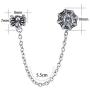 Chain Linked Upper Ear Stud Punk Sword Dangle Surgical Steel Helix Cartilage to Lobe Stud Earring