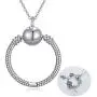 LONAGO 925 Sterling Silver O Pendant Fit Original Pandora Charm Necklace Charm Jewelry Gift for Women Girl LONAGO 925 Sterling Silver O Pendant Fit Original Pandora Charm Necklace Charm Jewelry Gift for Women Girl