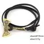 Dawapara Gothic Viking Axes Anchor Aegishjalmur Helm of Awe Valknut Runes Cord Bracelet Amulet Men Jewelry 7.87'' Dawapara Gothic Viking Axes Anchor Aegishjalmur Helm of Awe Valknut Runes Cord Bracelet Amulet Men Jewelry 7.87''