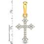 Moissanite Gold Necklace Pendant Cross Necklace for Women Simple Dainty Pendant Necklace Solid Gold 10k 14k 18k