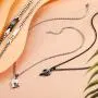 INBLUE 4PCS Couple Necklace Bracelet Matching Set for Women Men Girlfriend Boyfriend Lover Stainless Steel Love Heart Puzzle Pendant Adjustable Chain His & Hers Jewelry Gift INBLUE 4PCS Couple Necklace Bracelet Matching Set for Women Men Girlfriend Boyfriend Lover Stainless Steel Love Heart Puzzle Pendant Adjustable Chain His & Hers Jewelry Gift