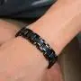 Holizaly Mens Stainless Steel Two Tone Square Link Bracelet, Black and Blue Ion Plated Black Holizaly Mens Stainless Steel Two Tone Square Link Bracelet, Black and Blue Ion Plated Black