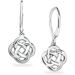 River Island Sterling Silver Love Knot Dangle Leverback Earrings For Women