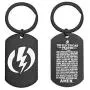 KUIYAI Electrician’s Prayer Dog Tag Necklace Keychain Lightning Bolt Necklace Keychain Lineman Gift for Dad Husband Boyfriend KUIYAI Electrician’s Prayer Dog Tag Necklace Keychain Lightning Bolt Necklace Keychain Lineman Gift for Dad Husband Boyfriend