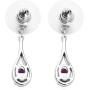 Shop LC Stylish Drop Dangle Earrings Oval Amethyst Fashion Costume Prom Purple Jewelry for Women Mothers Day Gifts Costume Prom Purple Jewelry Cttw 1
