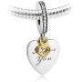 MiniJewelry I Love You Romatic Charm for Bracelets Love Herat You Me Forever Sterling Silver Charms for Women Wife Mom