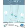 HXZZ Fine Jewelry Natural Gemstone Gifts for Women Sterling Silver Swiss Blue Topaz Amethyst Citrine Pendant Necklace HXZZ Fine Jewelry Natural Gemstone Gifts for Women Sterling Silver Swiss Blue Topaz Amethyst Citrine Pendant Necklace